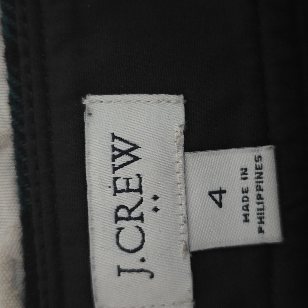 J. Crew Blue and Green Pencil Mini Skirt Casual - Picture 2 of 7